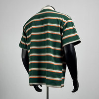 Polo homme personnalisé de haute qualité, décontracté, 100% coton, poids lourd, rayé, boutons, col polo avec logo brodé