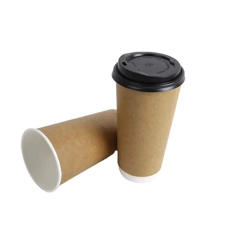 Paper Customize Cups Custom Printed Disposable Double Wall Coffee Paper Cup With Lids