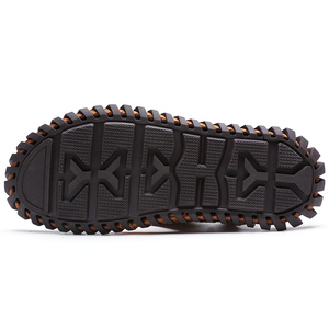 <strong>Men's</strong> Custom Logo <strong>Leather</strong> Sandals Waterproof Summer Garden <strong>Clogs</strong> with Pattern for Hiking - Product Image 6