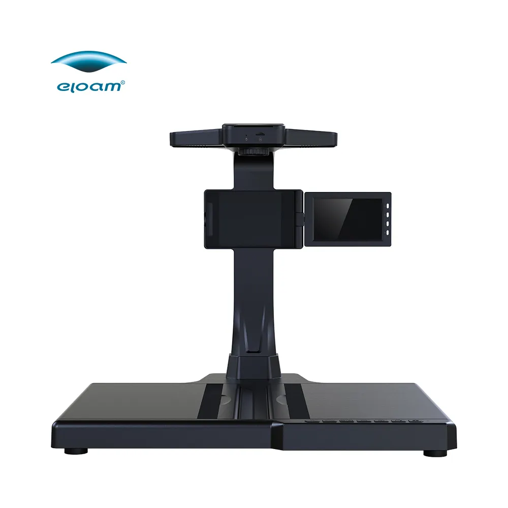 Eloam 22 MP High speed document camera Book scanner with preview screen and V-Shaped Book Cradle