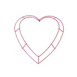 <span class=keywords><strong>36</strong></span> <span class=keywords><strong>inch</strong></span> क्रिसमस दिल के आकार का अतिरिक्त बड़े तार रूपों में रहने वाले पुष्पांजलि थोक - Product Image 2