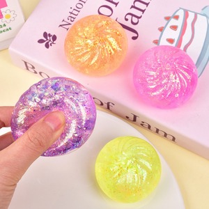 Juguete Sensorial Antiestrés de Maltosa con Purpurina Viral de TikTok, Diseño de Panecillo, Cara Adorable, de Subida Lenta, Simulación de Comida, Ecológico y Duradero - Product Image 1