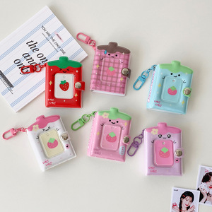 Mini porte-clés en PVC pour biberon, petit <span class=keywords><strong>album</strong></span> photo 1 et 2 pouces, livre de rangement pour photos d'identité, livre de collection de cartes de collection, motif écossais - Product Image 2