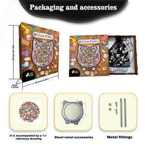 Wacocetoy Grensoverschrijdende Houten Kattenpuzzel - Educatief Stressverlichtend Handgemaakt Speelgoed met Minder dan 50 Stuks in Verpakte Verpakking - Product Image 4