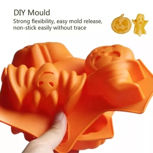 Moldes <span class=keywords><strong>de</strong></span> Silicona para Halloween, Antiadherentes y Ecológicos, para Hornear Pasteles, Dulces y Muffins, Color Personalizado, <span class=keywords><strong>en</strong></span> Bolsa OPP - Product Image 5
