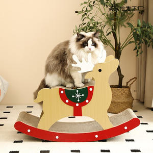 กระดานลับเล็บแมวแบบปรับแต่งได้ของเล่นรังนกแคคตัสแบบทนทานต่อการสึกหรอม้าโยก - Product Image 6