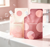 Pochettes à bec verseur personnalisées imprimées 100ml 200ml 250ml 500ml pour désinfectant, savon liquide, recharge
