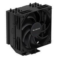 Refroidisseur d'air pour processeur COOLLEO B60S BK, dissipateur thermique à 6 caloducs, refroidissement du boîtier d'ordinateur, jeu, LGA 115X 1200 1700 1851 pour TDP250W, fluide