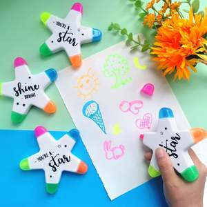 Bolígrafo Fluorescente 5 en 1 con Forma de Estrella de Cinco Puntas, Regalo Promocional, con Logotipo Personalizado - Product Image 5