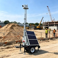 Mini-remorque de surveillance solaire pour caméra CCTV, idéale pour la surveillance des routes rurales