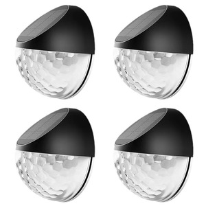 Hejia Solar Wall Lamp Semi Circular Outdoor Garden Courtyard Fence Stair Lighting Inductive <b>Switch</b> 6-12h Continuous <b>Light</b> - Product Image 2