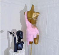 Jupe de danse latine pour adulte avec sequins et franges, robe de soirée, costume de scène, tenue de compétition
