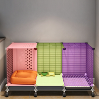 Cage pour chien moderne en tube carré robuste avec toit et roues, emballage en boîte pour chiens de petite/moyenne/grande taille