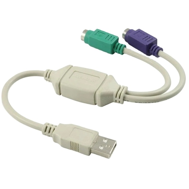USB Male to Dual PS2 Female Adapter Cable for Keyboard and Mouse PC Computer Use Splitter Cables