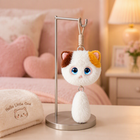 Boneka Kucing Super Lembut Bersertifikat EN71 dengan Ekor Bergerak, Hadiah Tahun Baru, Mainan Santai untuk Lansia, Edukasi Dini, 8 Inci