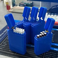 Étui à cigarettes portable exclusif transfrontalier avec briquet intégré, compatible avec les cigarettes fines et régulières, vente en gros d'usine