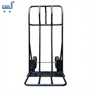 <span class=keywords><strong>Chariot</strong></span> à <span class=keywords><strong>double</strong></span> roue robuste en acier pliable OEM, <span class=keywords><strong>chariot</strong></span> de manutention à plateforme avec revêtement en poudre pour chantier de construction - Product Image 6