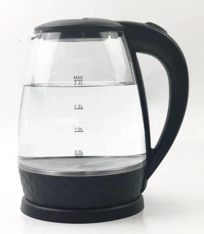 Black Glass Kettle Portable Travel Tea pot Quick Boiling electric kettle