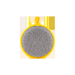 Round Dishwashing Sponge Pad Double Sided Non Stick Oil Cleaning Kitchen Scouring Pad For Stain Removal Random Color - Product Image 5