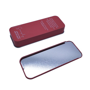 Biểu tượng tùy chỉnh rỗng hình chữ nhật đẩy-kéo trượt nắp hộp thiếc trượt bìa cho kéo - Product Image 4