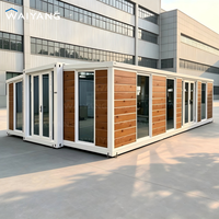 Genişletilebilir Nakliye Konteyner Evi 30ft Modüler Taşınabilir Çift Kanatlı Konteyner Ev Prefabrik Çelik Ev