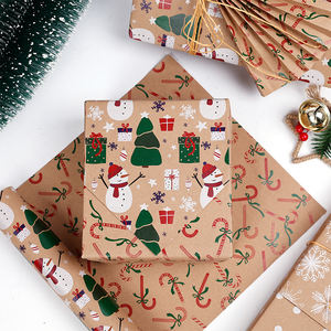 Wholesale <b>Christmas</b> Gift <b>Wrapping</b> <b>Paper</b> 43 *1000 cm Kraft <b>Paper</b> Double Side Printing <b>Wrapping</b> <b>Paper</b> Packaging - Product Image 2