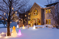 Lampe de table LED veilleuse pour salle à manger et chambre, étanche IP65, lumières de sapin de Noël, ambiance festive extérieure pour jardin