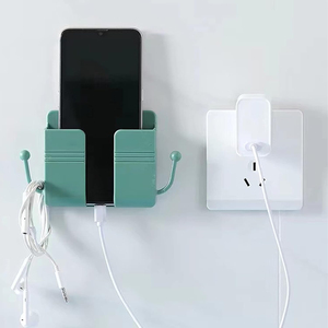 Universal <b>Plastic</b> Mobile Phone Wall Holder Single Charge <b>Hook</b> Hanging Stand Bracket for Kitchen Living Room Wardrobe Charging - Product Image 3