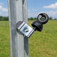 Elektrische omheining Y-paal isolatorclip op zwarte kunststof ringisolator voor metalen Y-palen boerderijomheining