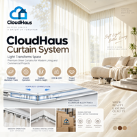Rideaux plissés sur mesure en voile, plis ondulés, pour plafond, avec éclairage intégré, pour l'intimité, pour chambre d'hôtel moderne, traitement de fenêtre intérieur