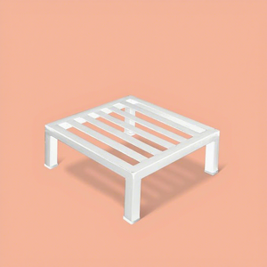 Supports à fleurs minimalistes en plastique blanc, design carré, légers, pour jardinage extérieur. - Product Image 2
