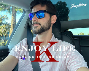 KAPVOE Fashion Polarized <strong>Tac</strong> Lens HD Comfortable <strong>Skin</strong>-Friendly Sports Glasses 100% UV400 Protection Outdoor Sunglasses - Product Image 4