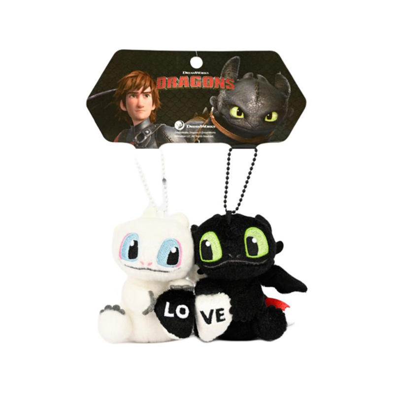8.5cm Night Fury Light Fury Confession Sticker Plush Pendant