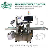 Machine de marquage laser UV pour bouchons de bouteilles, inspection visuelle de codes QR et codes-barres, équipement de codage automatisé pour la traçabilité des données