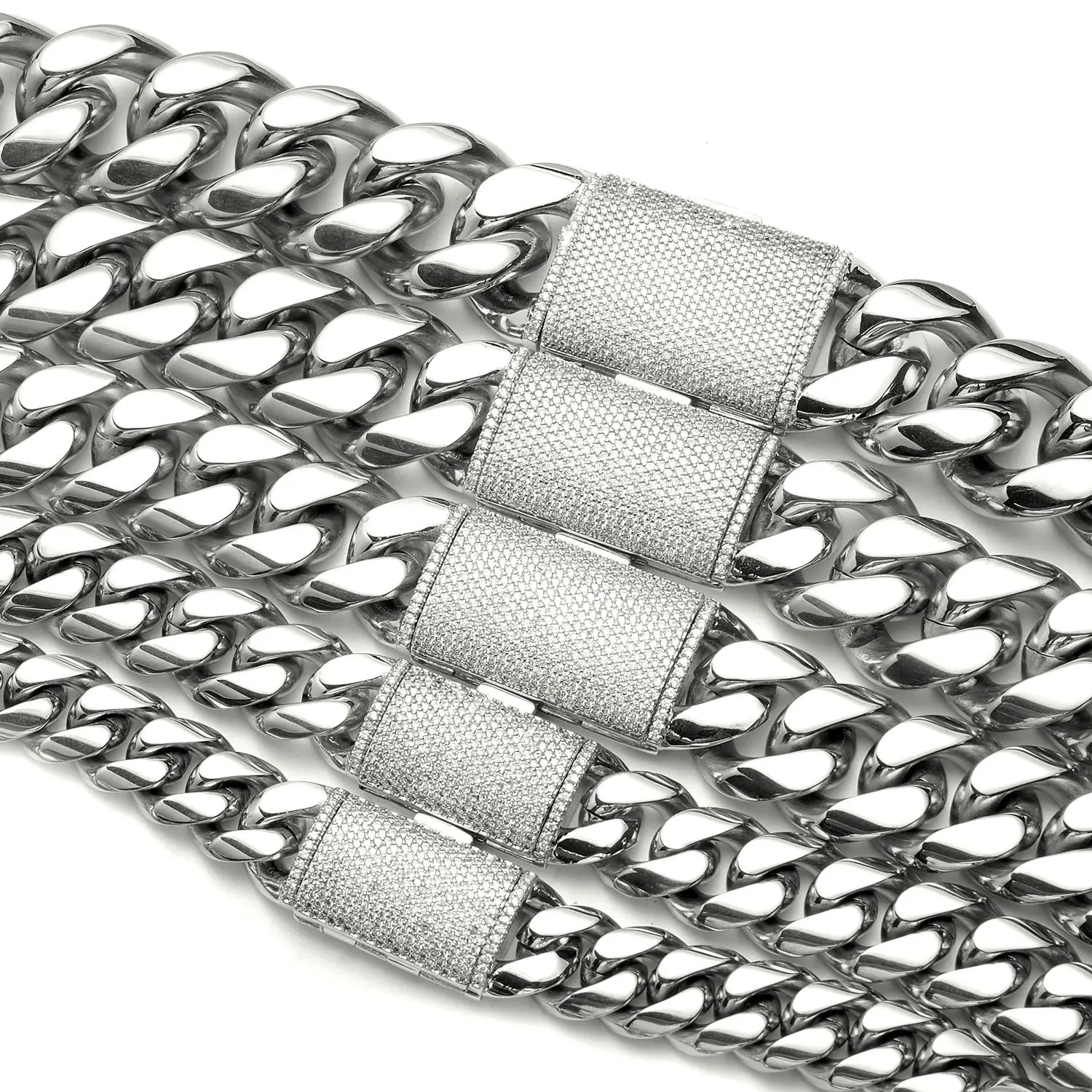 12mm 14mm 18mm 20mm 22mm mens stainless steel miami cuban link chain necklace