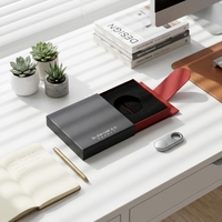 Boîtes en carton de luxe noires et rouges pour mini-dispositifs anti-perte, emballage personnalisé pour appareils électroniques