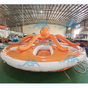 Crazy aqua ROCKET-asiento inflable giratorio de grado comercial para máximo 8 personas, tubo de remolque para esquí acuático, nuevo - Product Image 4