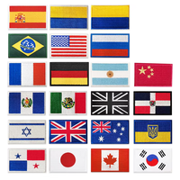 Étiquette patriotique personnalisée 8*5cm crochet et boucle Haïti brodé petit pays drapeau patchs pour la décoration