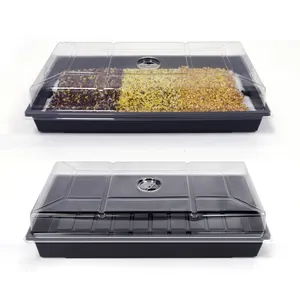 1020 microgreen trồng khay nhựa màu đen Cây Giống Nảy mầm phát triển Vườn Ươm Tuyên Truyền hạt giống Starter khay thủy canh