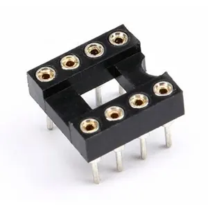 20 Stuks Dip-8 Ronde Gat 8 Pinnen 2.54Mm Dip Dip8 Ic Sockets Adapter Soldeer Type 8 Pin Ic Connector