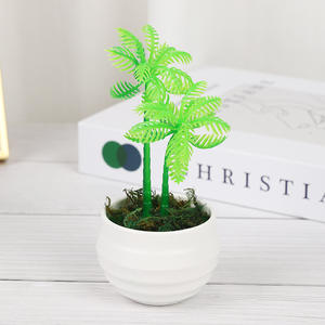 Nordic सरल बोनसाई कृत्रिम हरे पौधे छोटे प्लास्टिक कार्यालय डेस्कटॉप फोटोग्राफी प्रोप ग्रीन पोटेड प्लांट - Product Image 6
