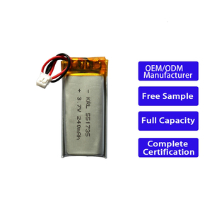 Pin Lithium 3.7V 551735 320mAh, kích thước tùy chỉnh, sạc lại được, loại túi Lipo Li Polymer, nhà máy sản xuất trực tiếp OEM ODM, kèm mạch PCB và dây dẫn - Product Image 1