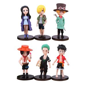 Lot de 6 figurines <span class=keywords><strong>One</strong></span> <span class=keywords><strong>Piece</strong></span> de 10 cm : Luffy, Ace, Sabo, Nami, Zoro, <span class=keywords><strong>Robin</strong></span>, Boa Hancock – Modèles en PVC pour décoration - Product Image 2