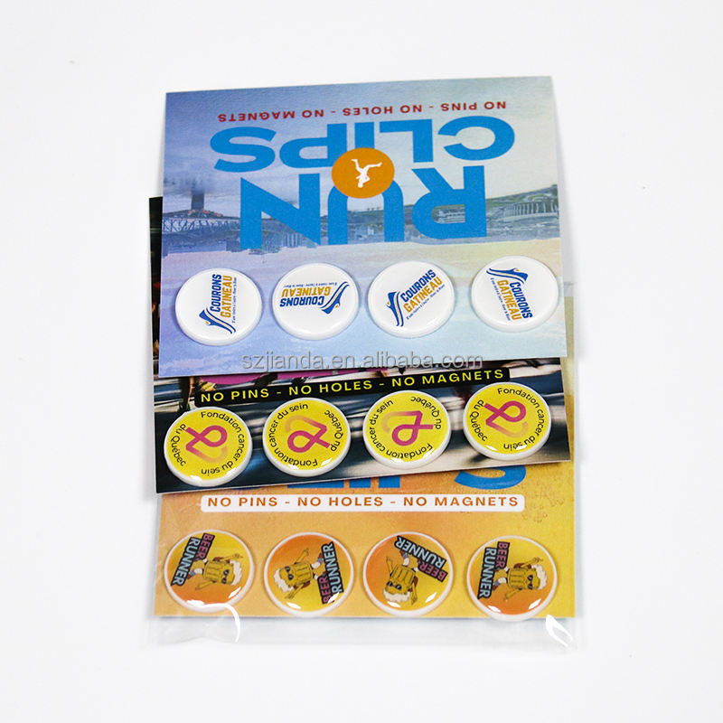 Factory Customized logo Plastic Race Bib Clips Cycling Marathon Bib ...