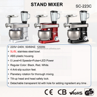 Batteur mélangeur de cuisine 220 V, nouveau style, pour œufs, pâte et gâteaux, 5/6L, 5-en-1, avec mixeur et hachoir à viande