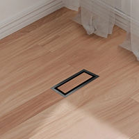 Grille d'aération de plafond en acier robuste 4x10 pouces avec plateau, design moderne encastré pour le contrôle du flux d'air de la climatisation domestique