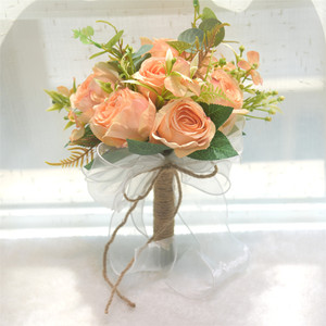 Bouquet de mariée en fleurs de soie Eternal Angel, style coréen, style forêt, accessoires photo pour mariage, fait main - Product Image 2