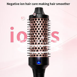 Brosse lissante magique personnalisée de qualité supérieure avec écran LED, plaques en céramique titane électriques pour cheveux raides, usage domestique et hôtelier - Product Image 6