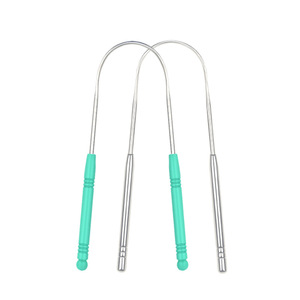 Grattoir à langue en acier inoxydable en forme de U, 17 cm, outil d'hygiène buccale, fabriqué en Chine - Product Image 2