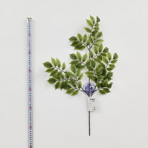 Banyan-rama de hojas de banyan, hierba verde para exteriores, Planta Artificial colgante, hojas de eucalipto artificiales - Product Image 4